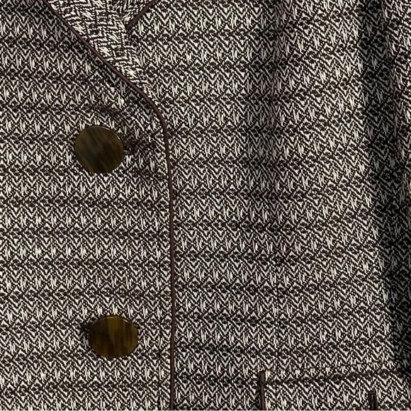 Beautiful Talbots blazer, size 10, wool/cotton, faux leather trim, academia - Picture 4 of 12